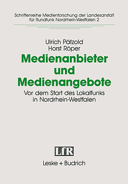 Kartonierter Einband Medienanbieter und Medienangebote von Ulrich Pätzold, Horst Röper