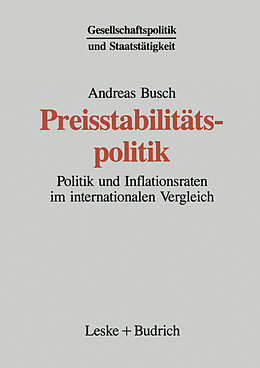 Kartonierter Einband Preisstabilitätspolitik von Andreas Busch