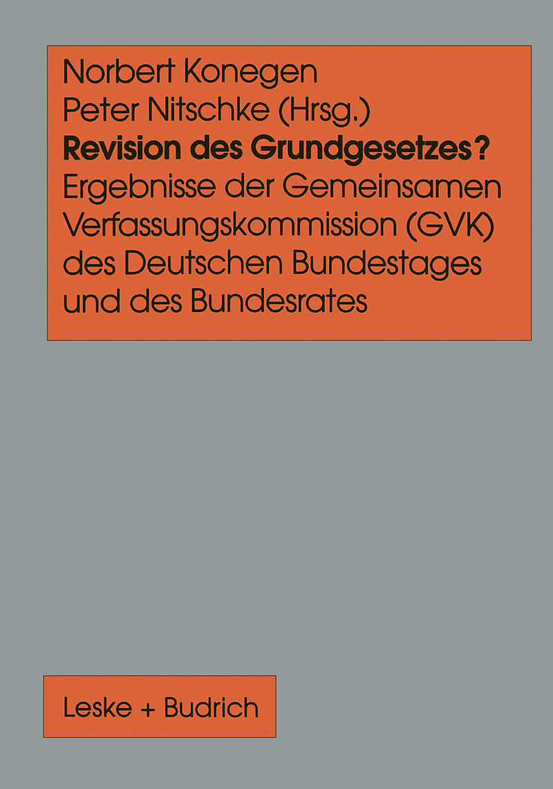 Revision des Grundgesetzes?