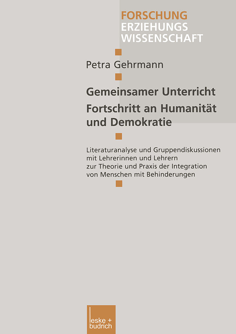 Gemeinsamer Unterricht  Fortschritt an Humanität und Demokratie