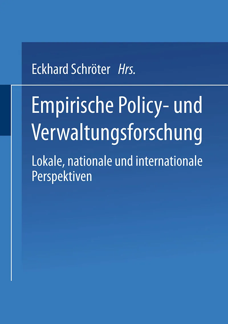 Empirische Policy- und Verwaltungsforschung