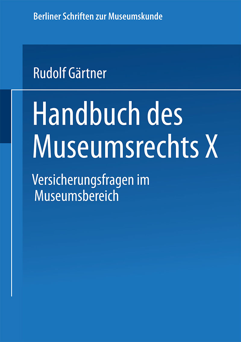 Handbuch des Museumsrechts X