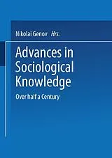 Kartonierter Einband Advances in Sociological Knowledge von