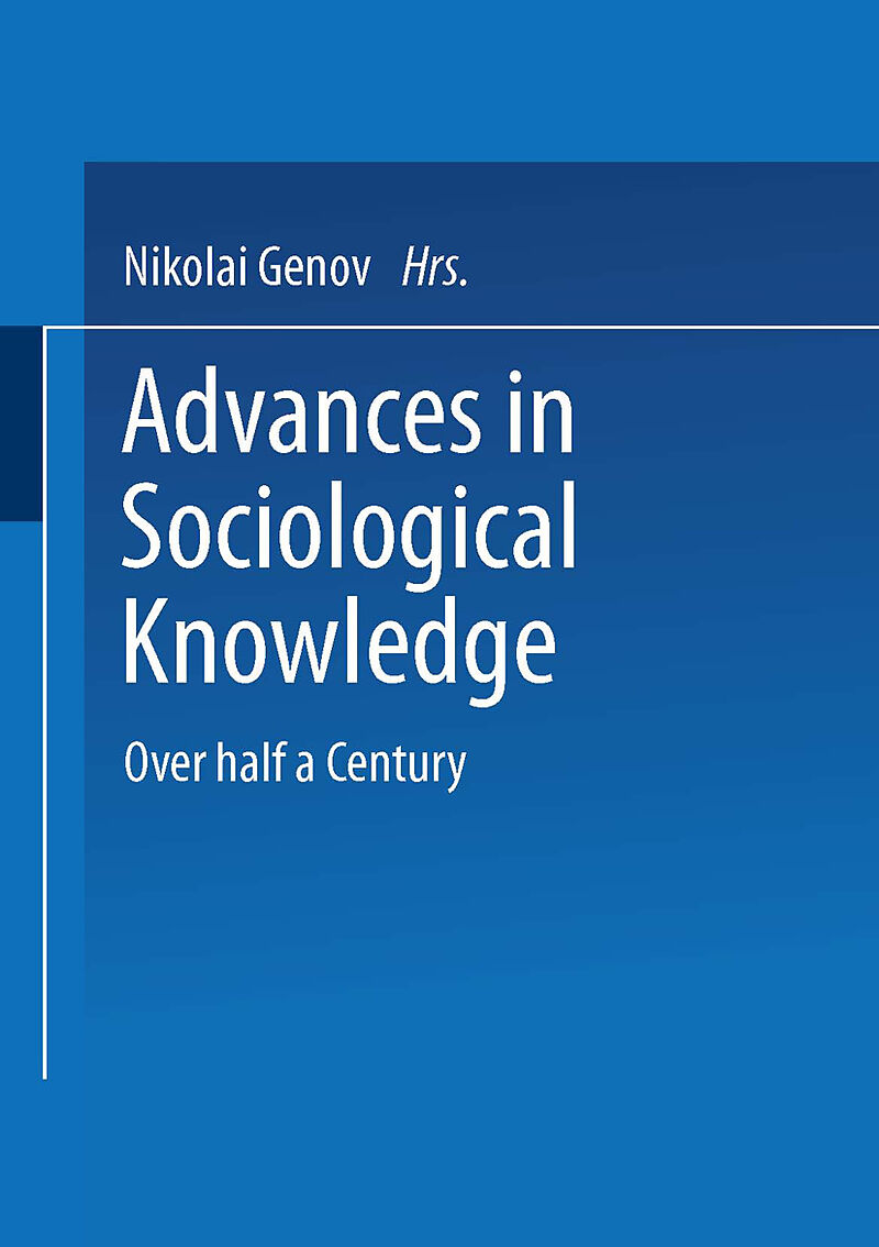Advances in Sociological Knowledge