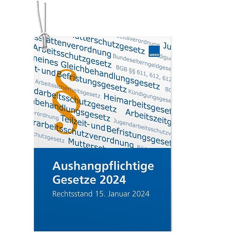 Aushangpflichtige Gesetze 2024
