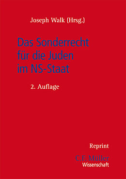 Kartonierter Einband Das Sonderrecht für die Juden im NS-Staat von Robert M. W. Kempner, Adalbert Rückerl