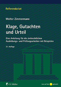 Kartonierter Einband Klage, Gutachten und Urteil von Walter Zimmermann