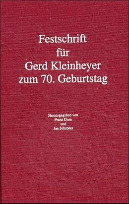 Fester Einband Festschrift für Gerd Kleinheyer zum 70. Geburtstag von 