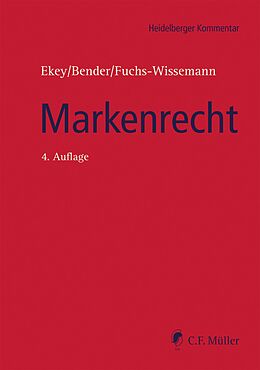 E-Book (epub) Markenrecht von Achim Bender, Hermann Dück, Jens LL.M. Eisfeld