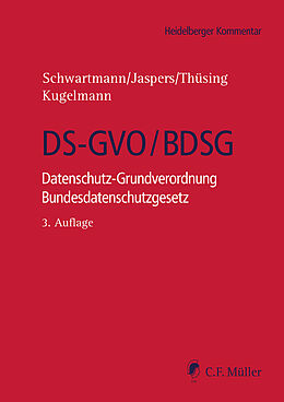 Fester Einband DS-GVO/BDSG von Michael Atzert, Kristin Benedikt, Antonia Buchmann