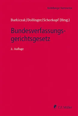 E-Book (epub) Bundesverfassungsgerichtsgesetz von Franz-Wilhelm Dollinger, Paul Heinrichsmeier, Adelheid Puttler