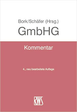 E-Book (epub) GmbHG von Reinhard Bork, Carsten Schäfer