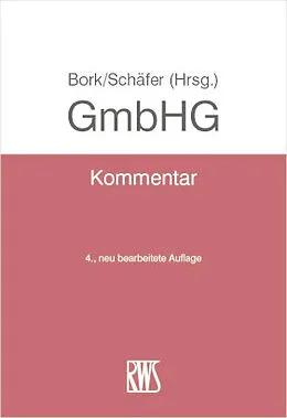 E-Book (epub) GmbHG von Reinhard Bork, Carsten Schäfer