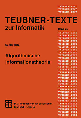 Kartonierter Einband Algorithmische Informationstheorie von Günther Hotz