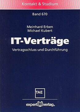 Kartonierter Einband IT-Verträge von Meinhard Erben, Michael Kubert