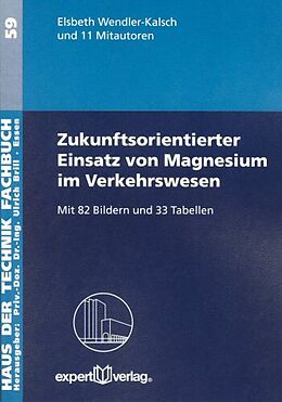 Kartonierter Einband Zukunftsorientierter Einsatz von Magnesium im Verkehrswesen von Elsbeth Wendler-Kalsch