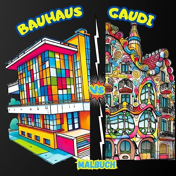 Gaudi vs Bauhaus Malbuch