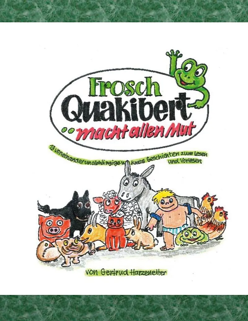 Frosch Quakibert macht allen Mut