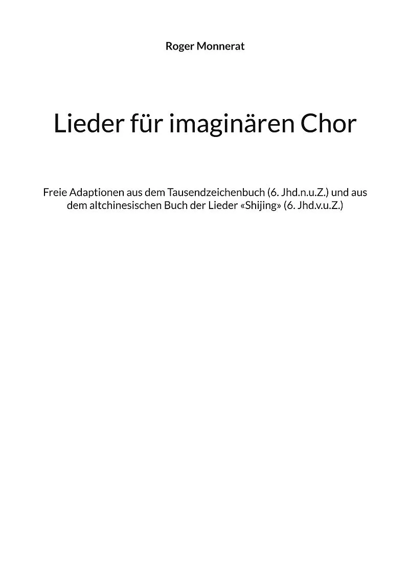 Lieder für imaginären Chor