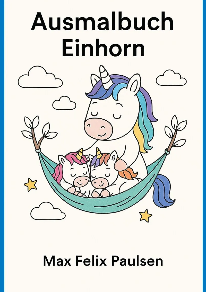Ausmalbuch Einhorn: 100 Seiten Ausmalbilder mit Einhornmotiven