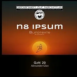 E-Book (epub) GzN 20: n8 ipsum von Alexander Glas