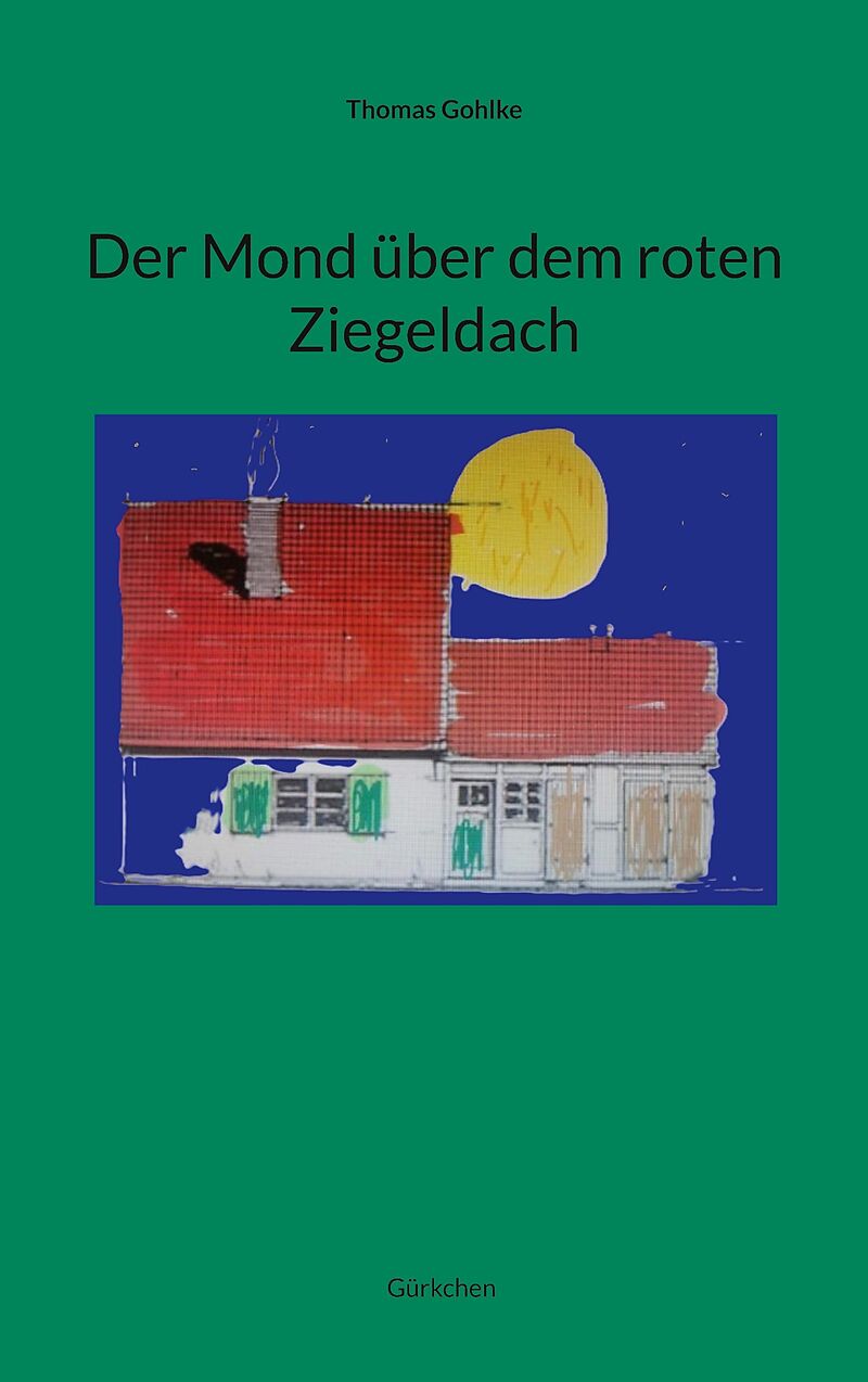 Der Mond über dem roten Ziegeldach