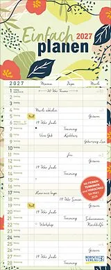 Kalender Einfach planen 2027 von Mo Büdinger