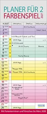 Kalender Farbenspiel - Planer für 2 2027 von