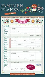 Kalender (Kal) Familienplaner Vintage 2027 von Mo Büdinger