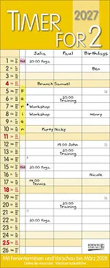 Kalender Timer for 2 Safran 2027 von
