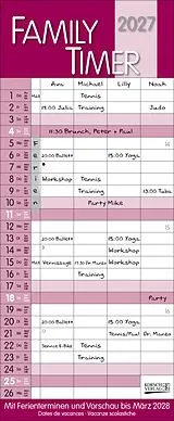 Kalender Family Timer Malve 2027 von