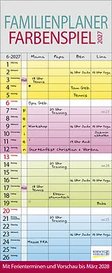 Kalender Familienplaner Farbenspiel 2027 von