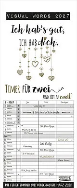 Kalender Visual Words Timer für 2 2027 von 
