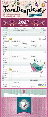 Kalender Familienplaner Vintage Zetteltasche 2027 von Mo Büdinger