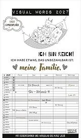 Kalender Visual Words Familienplaner 2027 von
