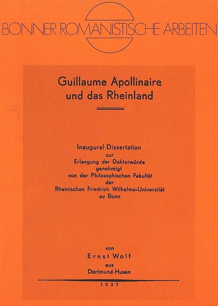 Guillaume Apollinaire und das Rheinland
