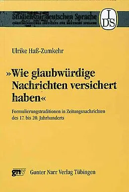 E-Book (pdf) 'Wie glaubwürdige Nachrichten versichert haben' von Ulrike Haß-Zumkehr