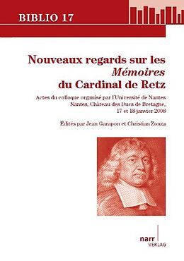 Couverture cartonnée Nouveaux Regards sur les Memoires du Cardinal de Retz de Jean Christian Zonza Garapon