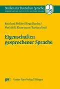 E-Book (pdf) Eigenschaften gesprochener Sprache von Reinhard Fiehler, Birgit Barden, Mechthild Elstermann