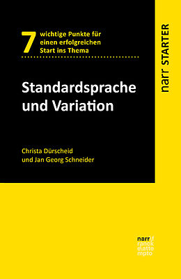 Kartonierter Einband Standardsprache und Variation von Christa Dürscheid, Jan Georg Schneider