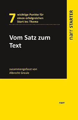 E-Book (pdf) Vom Satz zum Text von Albrecht Greule