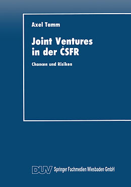 Kartonierter Einband Joint Ventures in der SFR von Axel Tamm