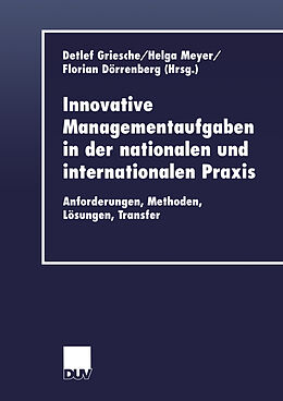 Kartonierter Einband Innovative Managementaufgaben in der nationalen und internationalen Praxis von 
