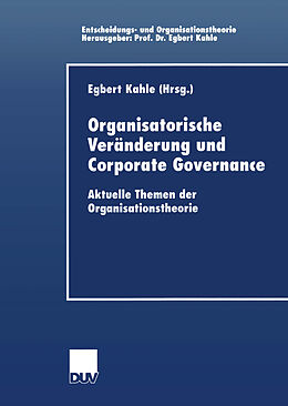 Kartonierter Einband Organisatorische Veränderung und Corporate Governance von 