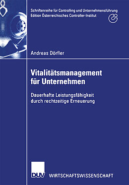 Kartonierter Einband Vitalitätsmanagement für Unternehmen von Andreas Dörfler