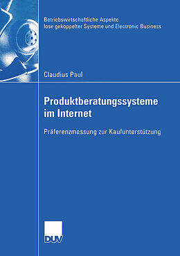 Kartonierter Einband Produktberatungssysteme im Internet von Claudius Paul