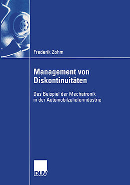 Kartonierter Einband Management von Diskontinuitäten von Frederik Zohm