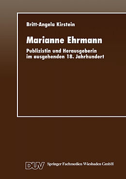 Kartonierter Einband Marianne Ehrmann von Britt Kirstein