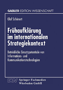 Kartonierter Einband Frühaufklärung im internationalen Strategiekontext von Olaf Schönert