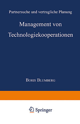 Kartonierter Einband Management von Technologiekooperationen von Boris Blumberg